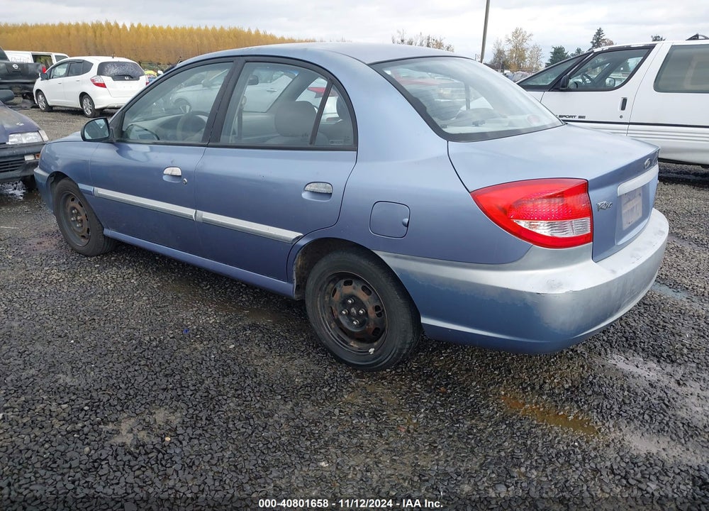 2003 KIA RIO VIN: KNADC125036238310
