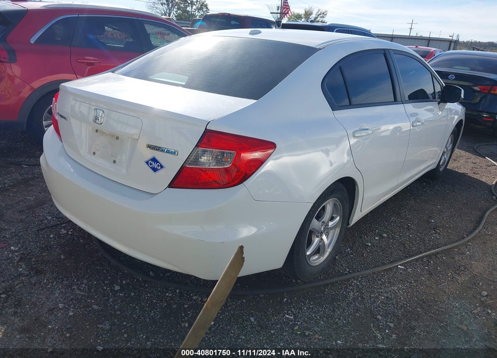 2012 HONDA CIVIC SDN CNG/NATURAL GAS VIN: 19XFB5F50CE003092