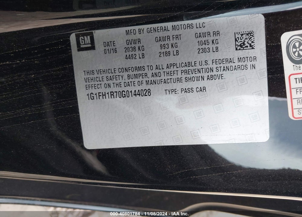 2016 CHEVROLET CAMARO 2SS VIN: 1G1FH1R70G0144028
