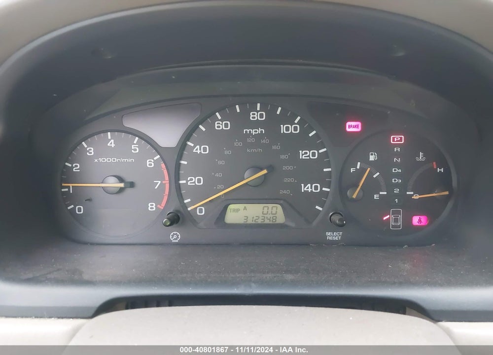 2001 HONDA ACCORD 3.0 EX VIN: 1HGCG16581A006398