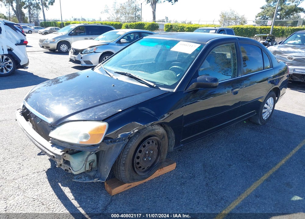 2001 HONDA CIVIC LX VIN: 2HGES16591H605948