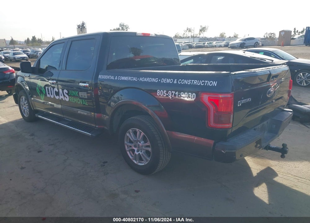 2015 FORD F-150 LARIAT VIN: 1FTEW1CP5FKE28274