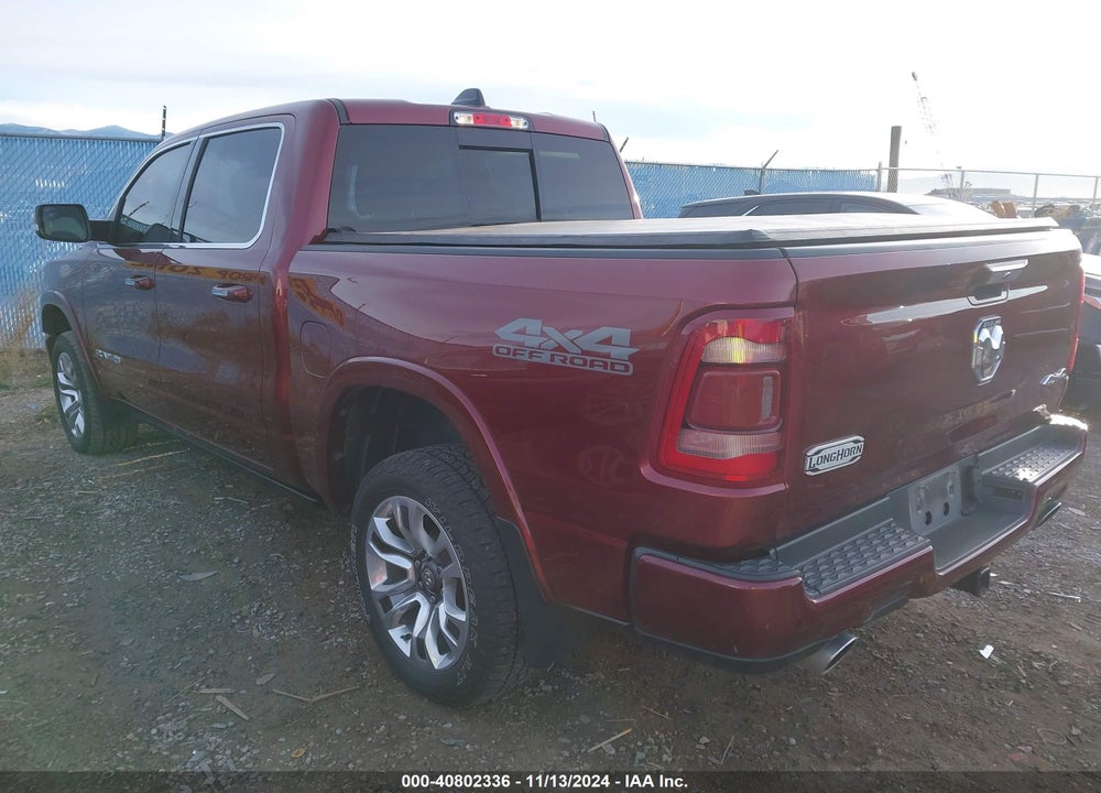 2020 RAM 1500 LAIE LONGHORN  4X4 5'7 BOX VIN: 1C6SRFKM7LN276014
