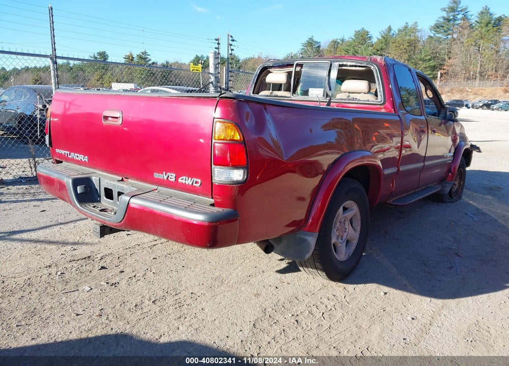 2002 TOYOTA TUNDRA LTD V8 VIN: 5TBBT48102S234622