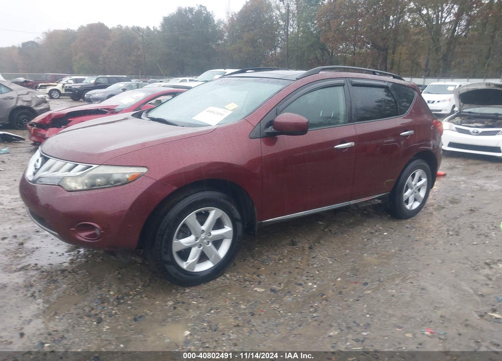 2009 NISSAN MURANO SL VIN: JN8AZ18W49W149891