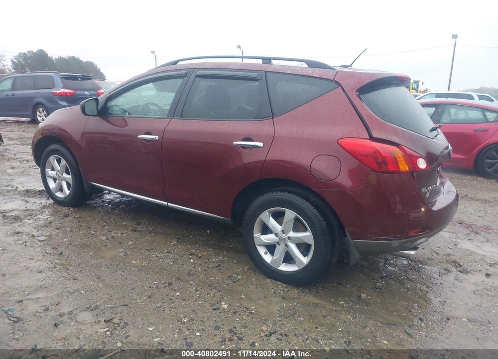 2009 NISSAN MURANO SL VIN: JN8AZ18W49W149891