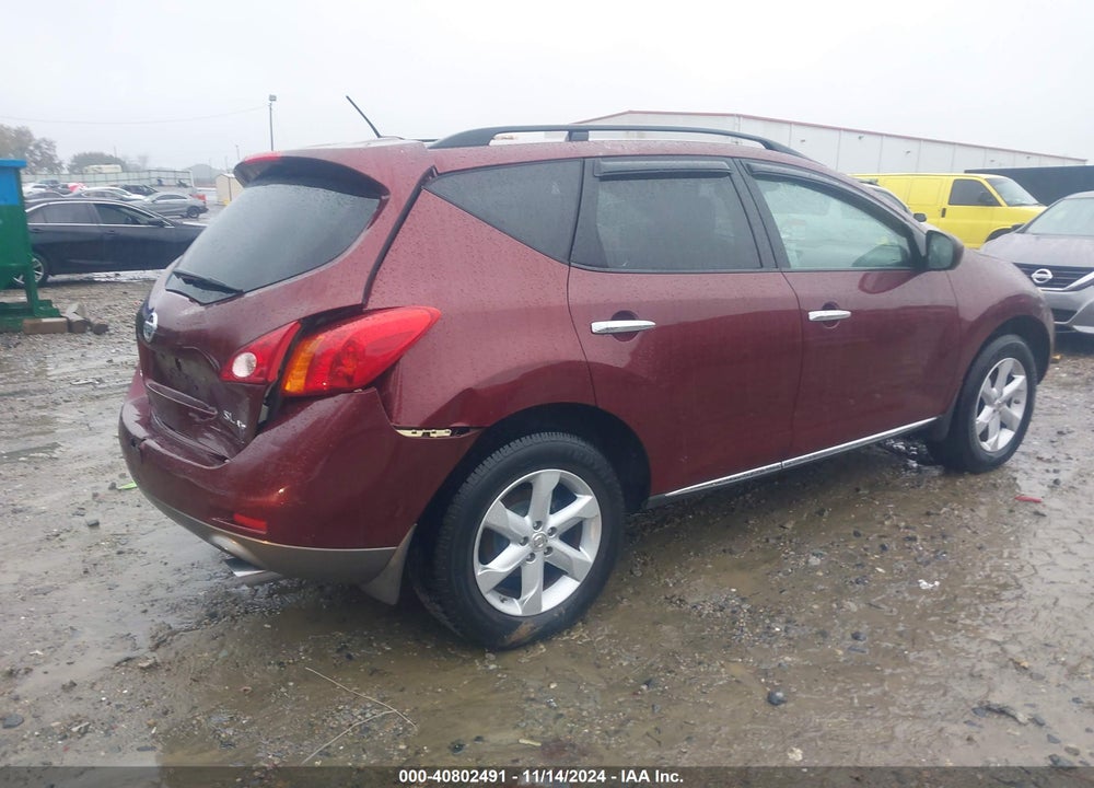 2009 NISSAN MURANO SL VIN: JN8AZ18W49W149891
