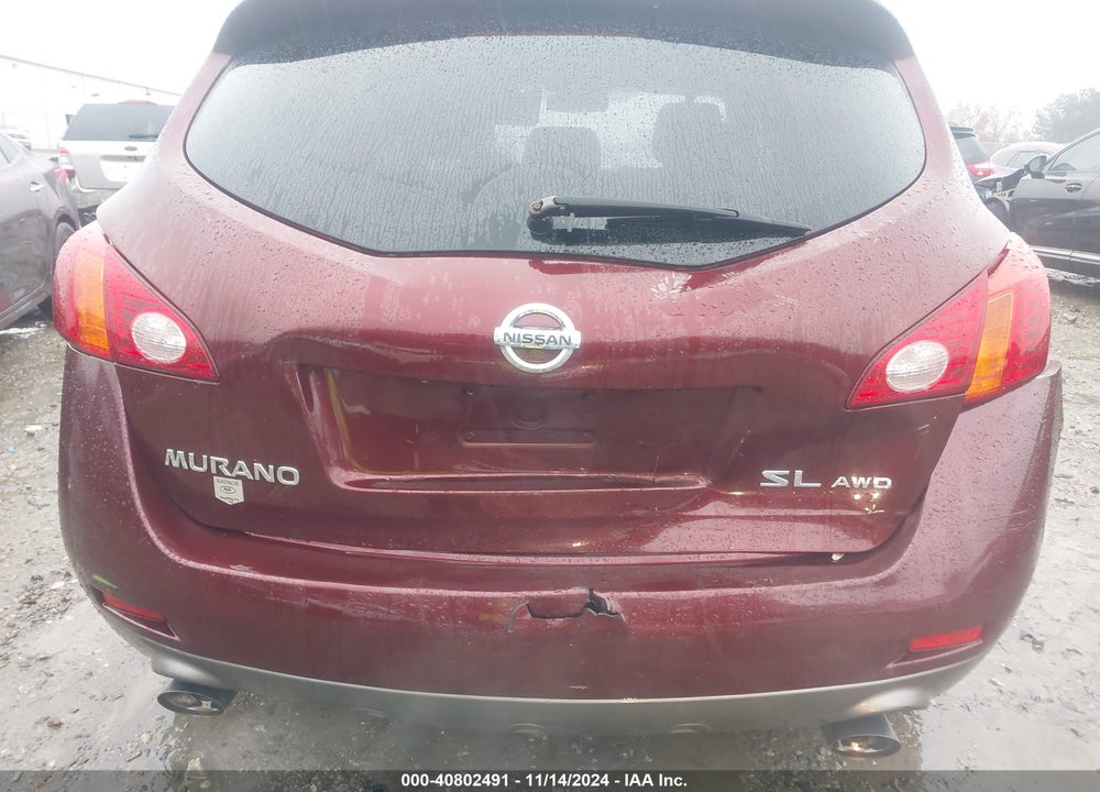 2009 NISSAN MURANO SL VIN: JN8AZ18W49W149891
