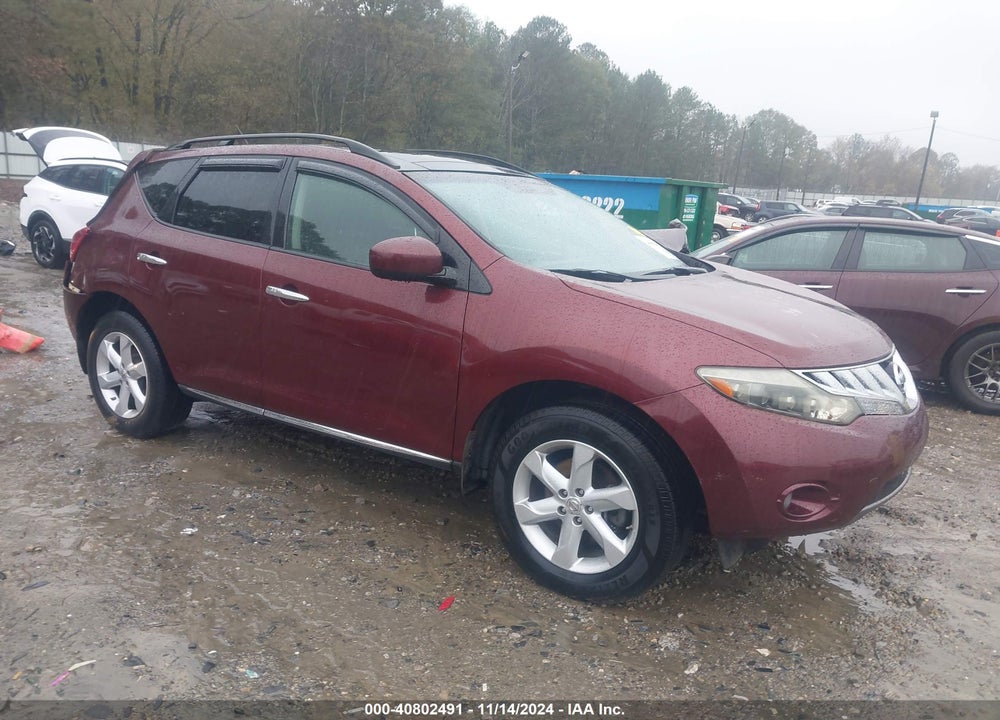 2009 NISSAN MURANO SL VIN: JN8AZ18W49W149891