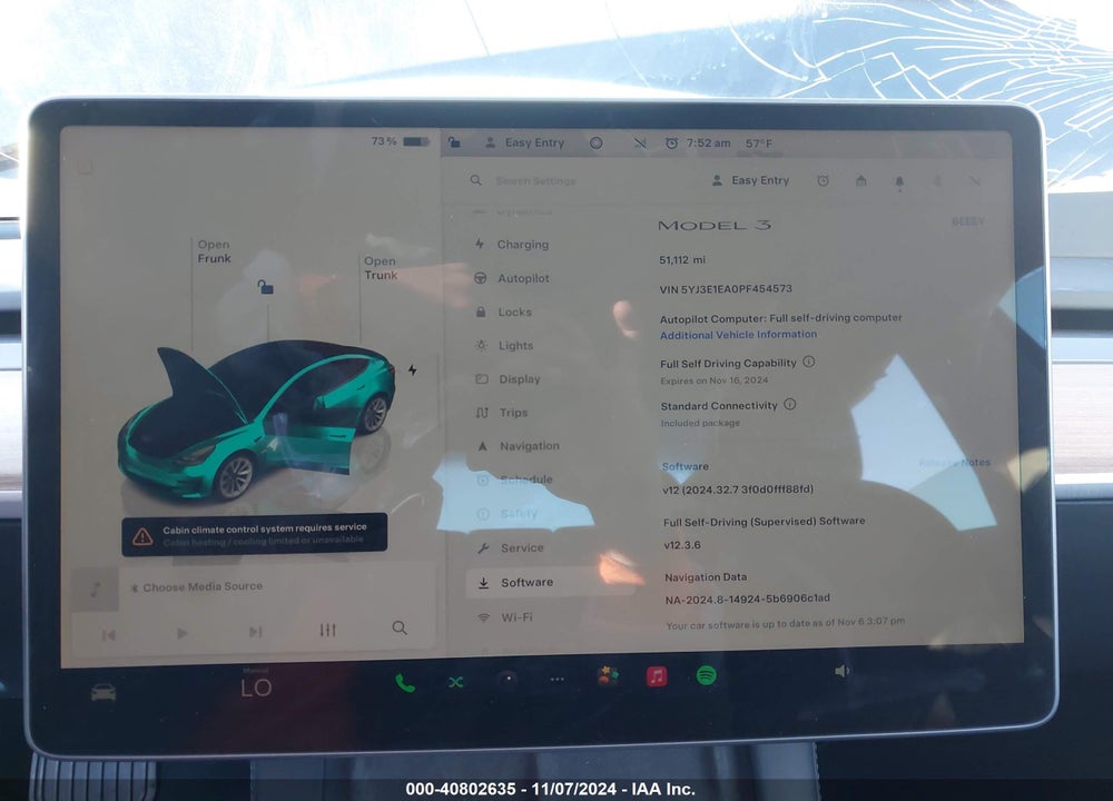 2023 TESLA MODEL 3 REAR-WHEEL DRIVE VIN: 5YJ3E1EA0PF454573