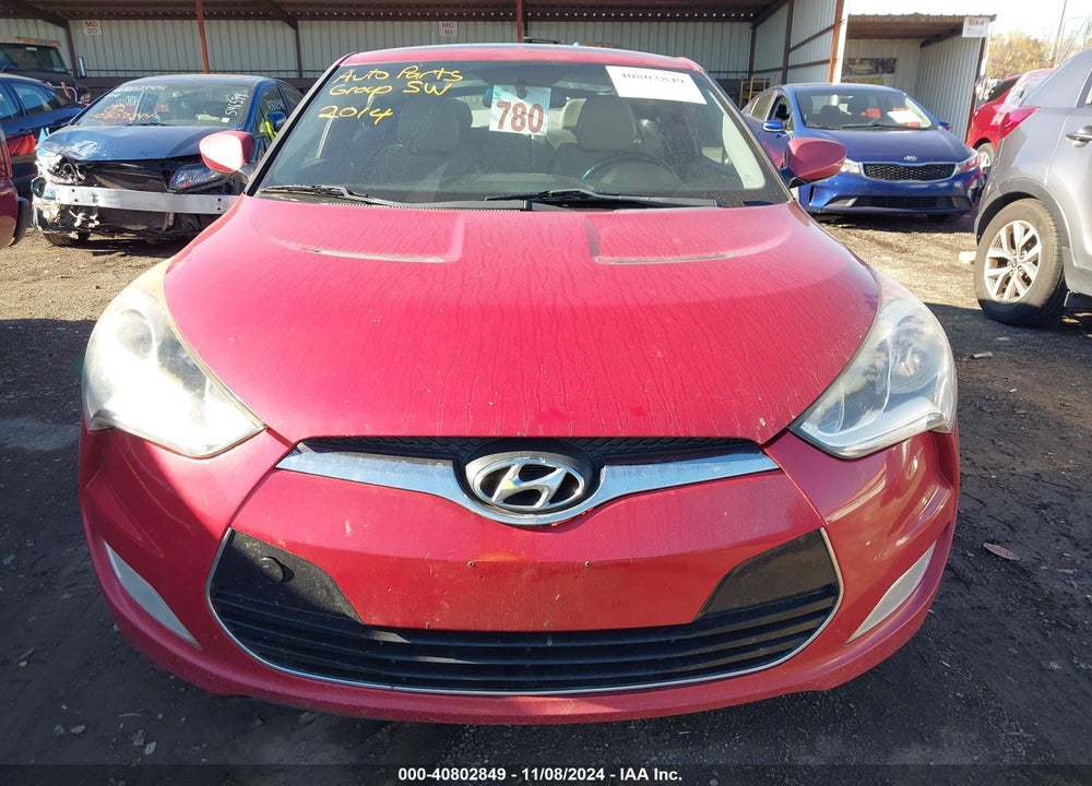 2014 HYUNDAI VELOSTER BASE W/GRAY VIN: KMHTC6AD6EU193209