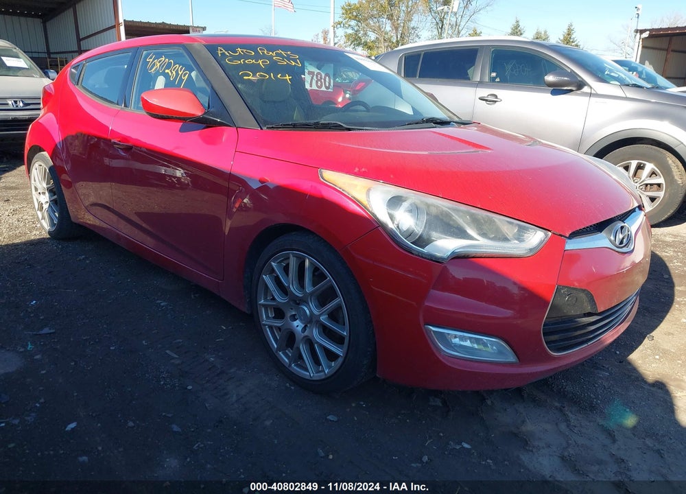 2014 HYUNDAI VELOSTER BASE W/GRAY VIN: KMHTC6AD6EU193209