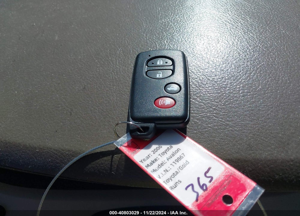 2006 TOYOTA AVALON LIMITED VIN: 4T1BK36B76U119867
