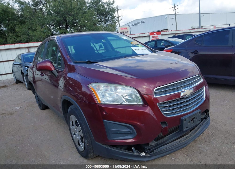 2016 CHEVROLET TRAX 1LS VIN: 3GNCJKSB6GL241487