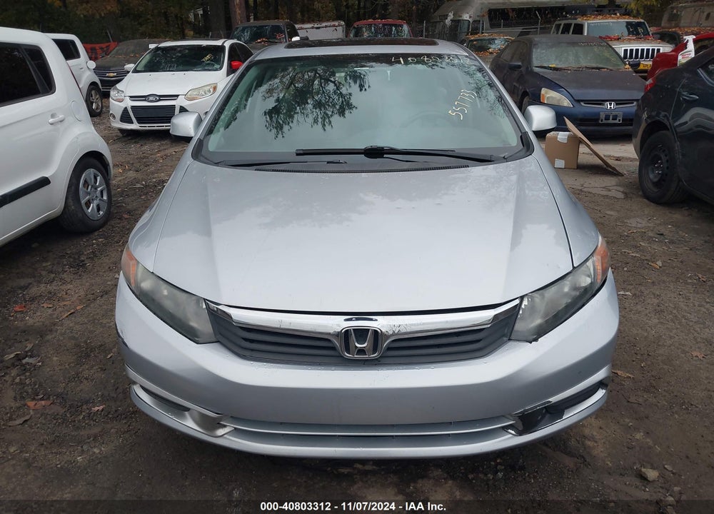 2012 HONDA CIVIC EX-L VIN: 2HGFB2F9XCH557733
