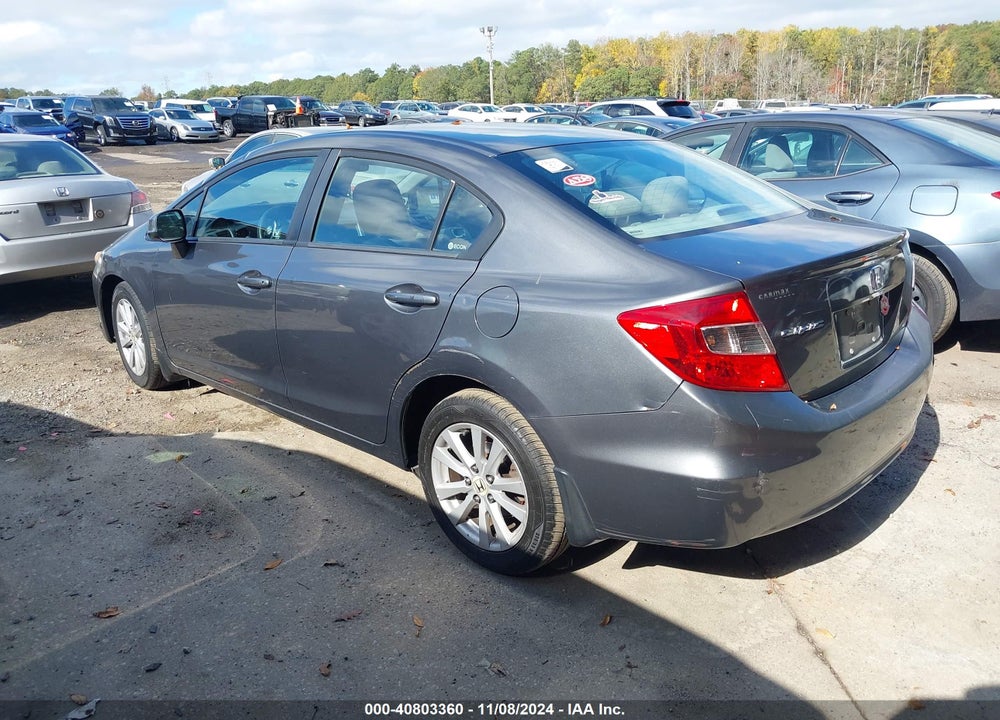 2012 HONDA CIVIC EX VIN: 2HGFB2F81CH556834