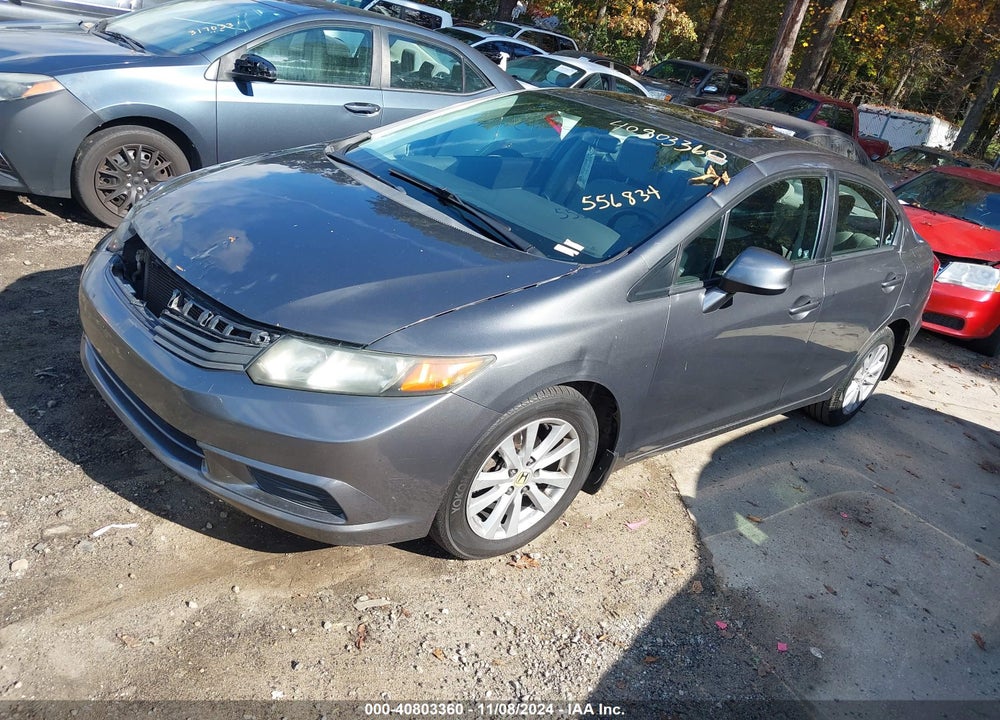 2012 HONDA CIVIC EX VIN: 2HGFB2F81CH556834