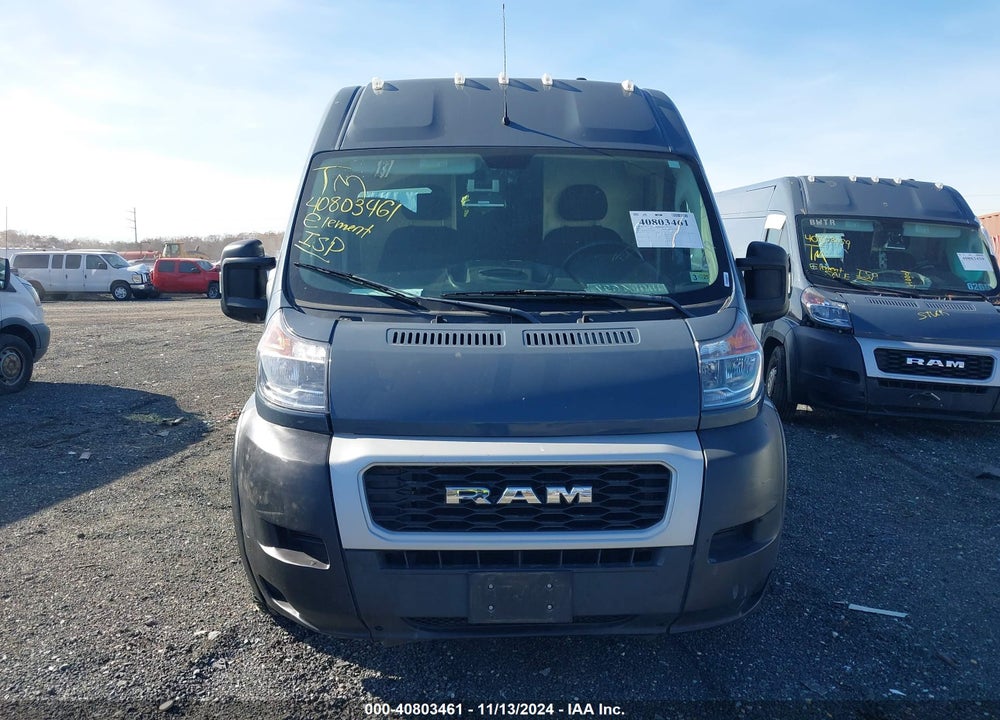 2019 RAM PROMASTER 3500 CARGO VAN HIGH ROOF 159 WB EXT VIN: 3C6URVJG7KE546599