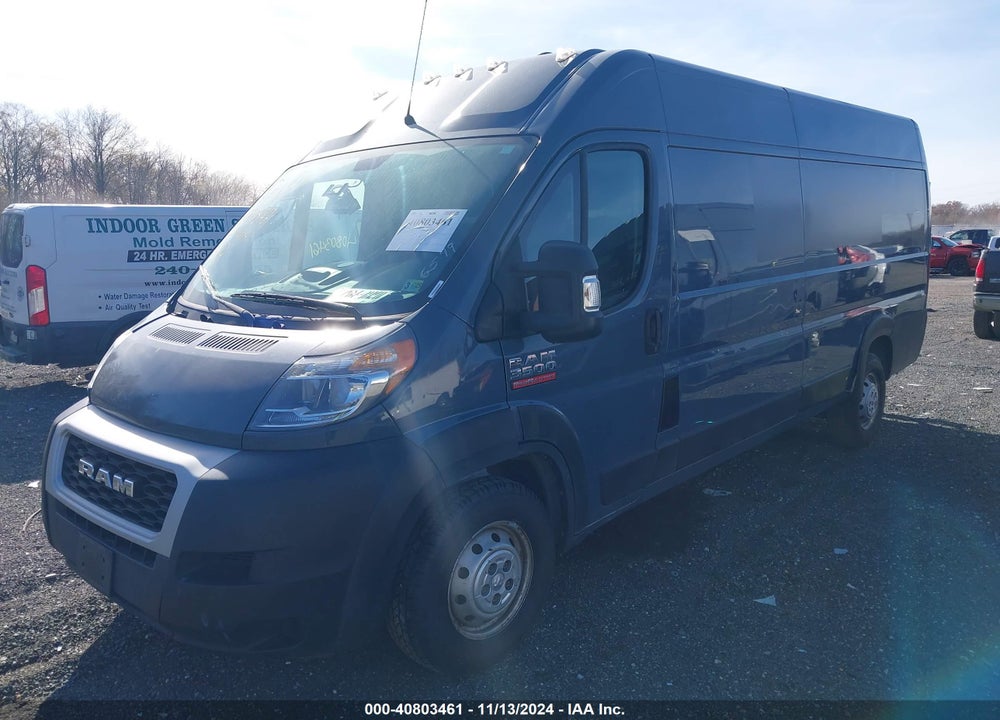 2019 RAM PROMASTER 3500 CARGO VAN HIGH ROOF 159 WB EXT VIN: 3C6URVJG7KE546599