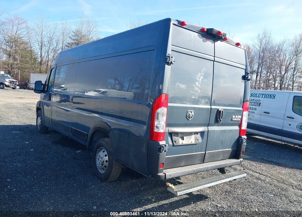 2019 RAM PROMASTER 3500 CARGO VAN HIGH ROOF 159 WB EXT VIN: 3C6URVJG7KE546599