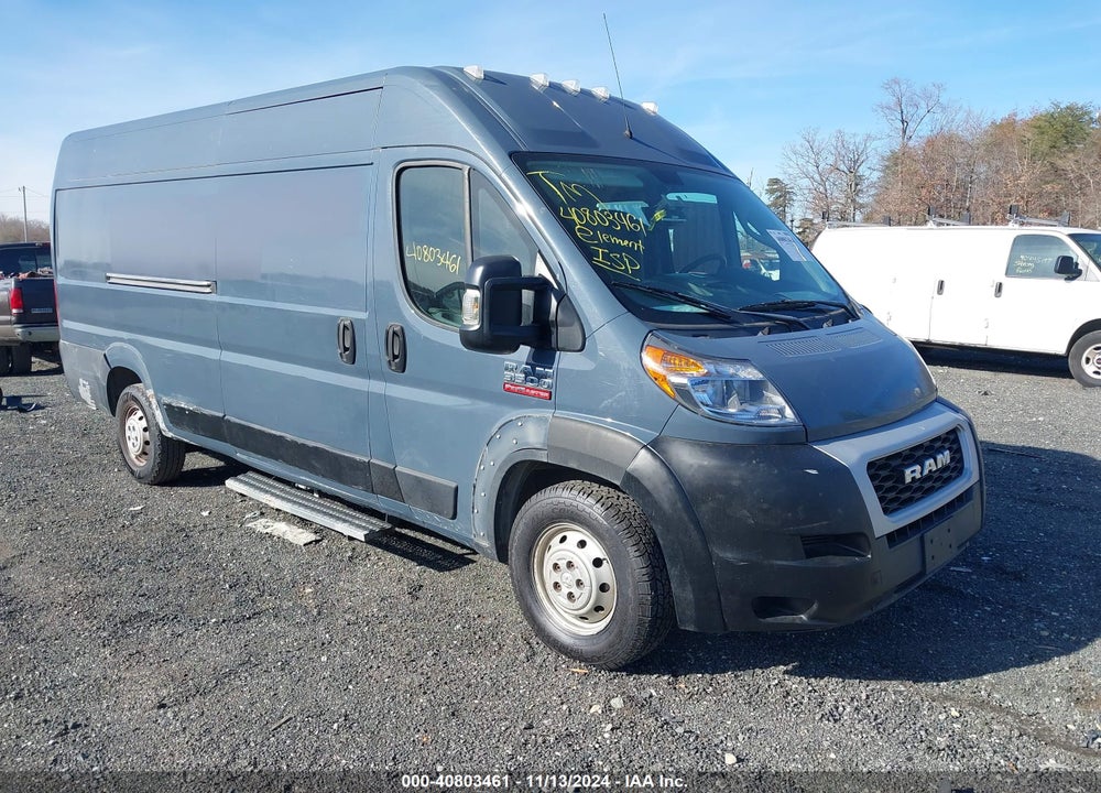 2019 RAM PROMASTER 3500 CARGO VAN HIGH ROOF 159 WB EXT VIN: 3C6URVJG7KE546599