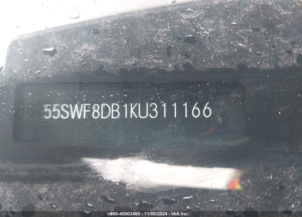 2019 MERCEDES-BENZ C 300 VIN: 55SWF8DB1KU311166