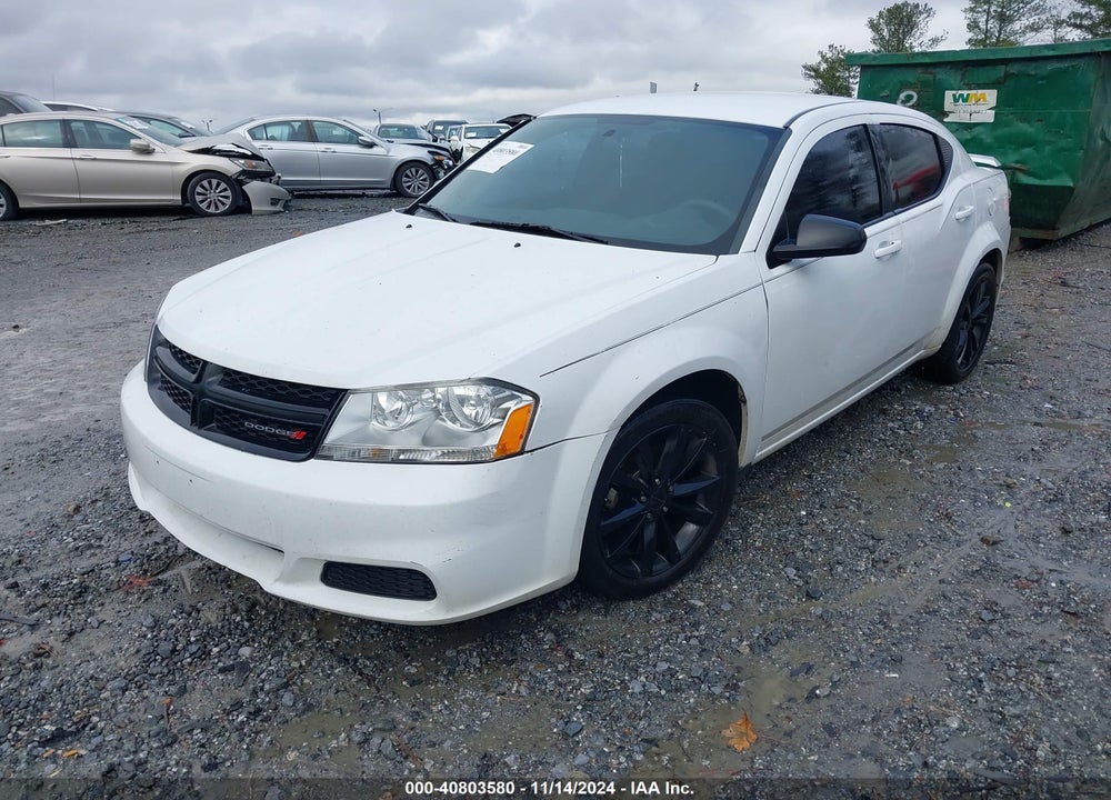 2013 DODGE AVENGER SE V6 VIN: 1C3CDZAG5DN751092
