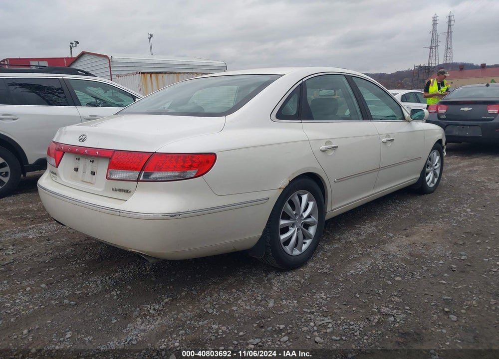 2006 HYUNDAI AZERA VIN: KMHFC46F16A108937