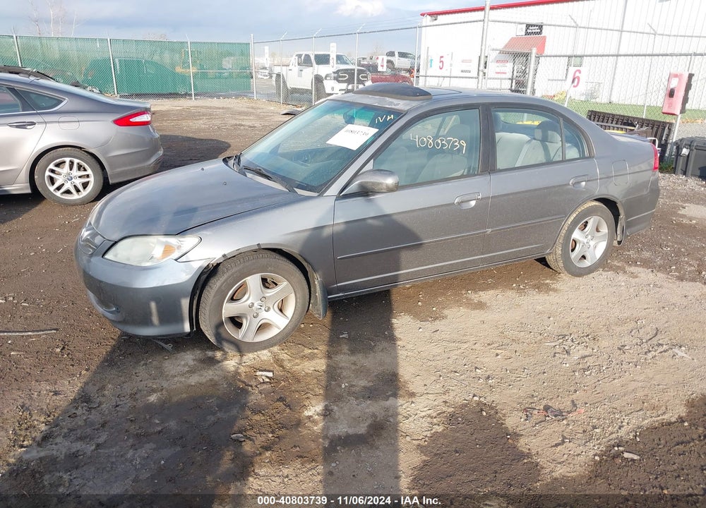 2005 HONDA CIVIC EX VIN: 2HGES26745H548619