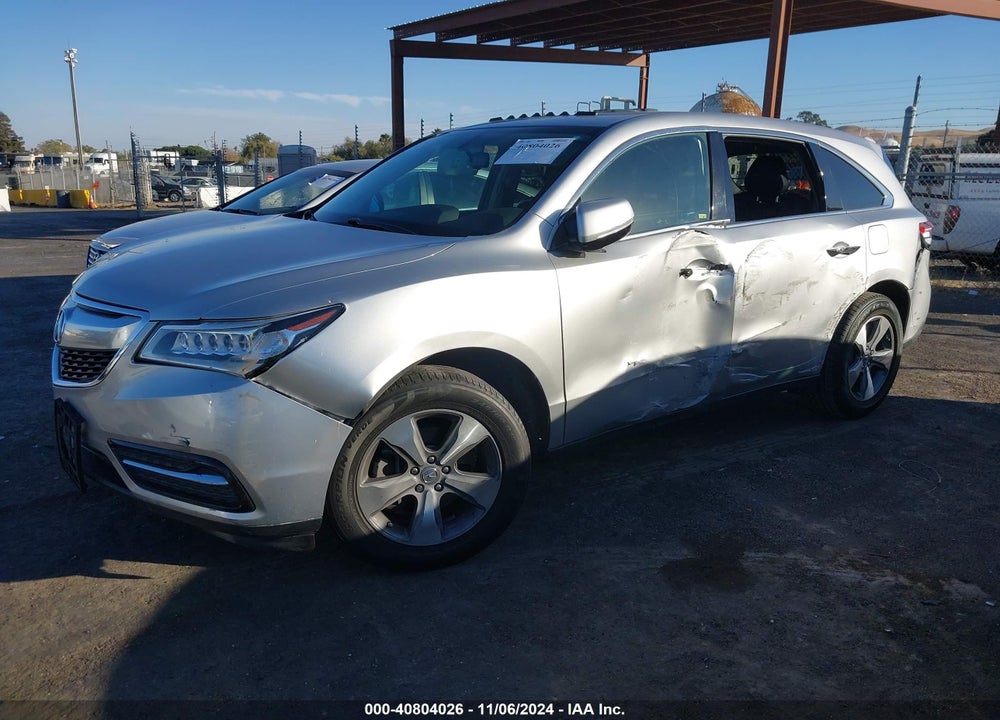 2014 ACURA MDX VIN: 5FRYD3H27EB013110