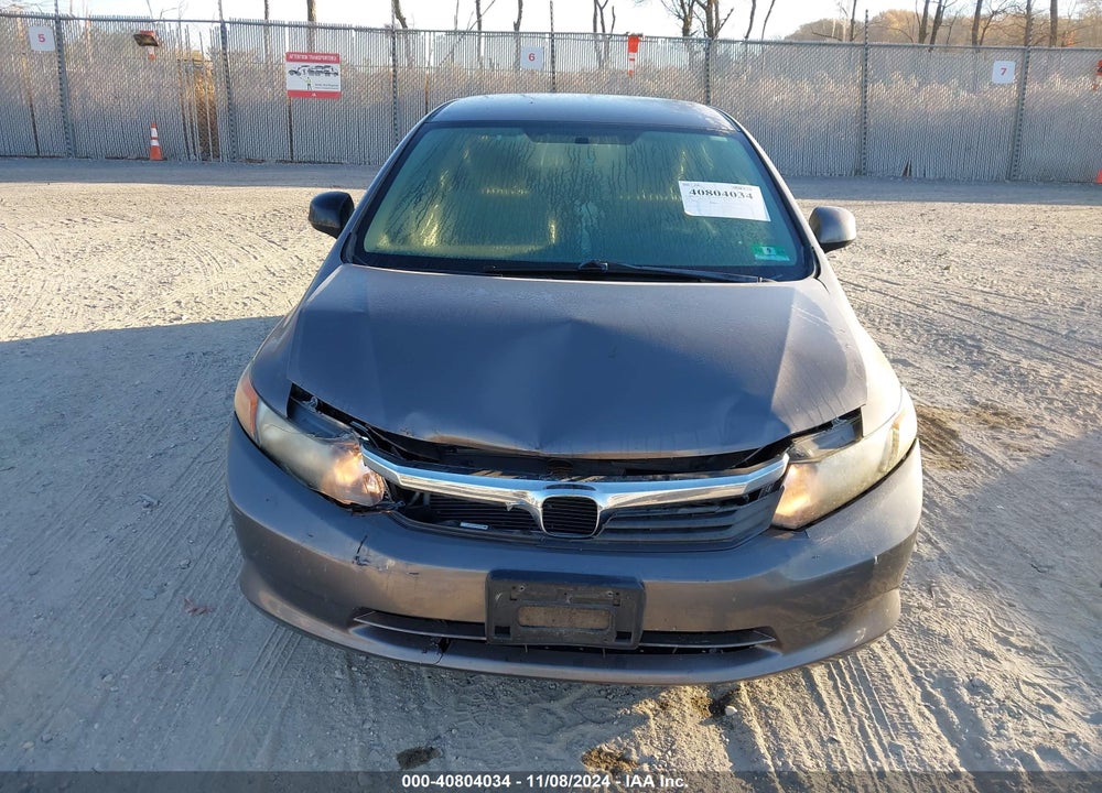 2012 HONDA CIVIC LX VIN: 19XFB2F56CE378144