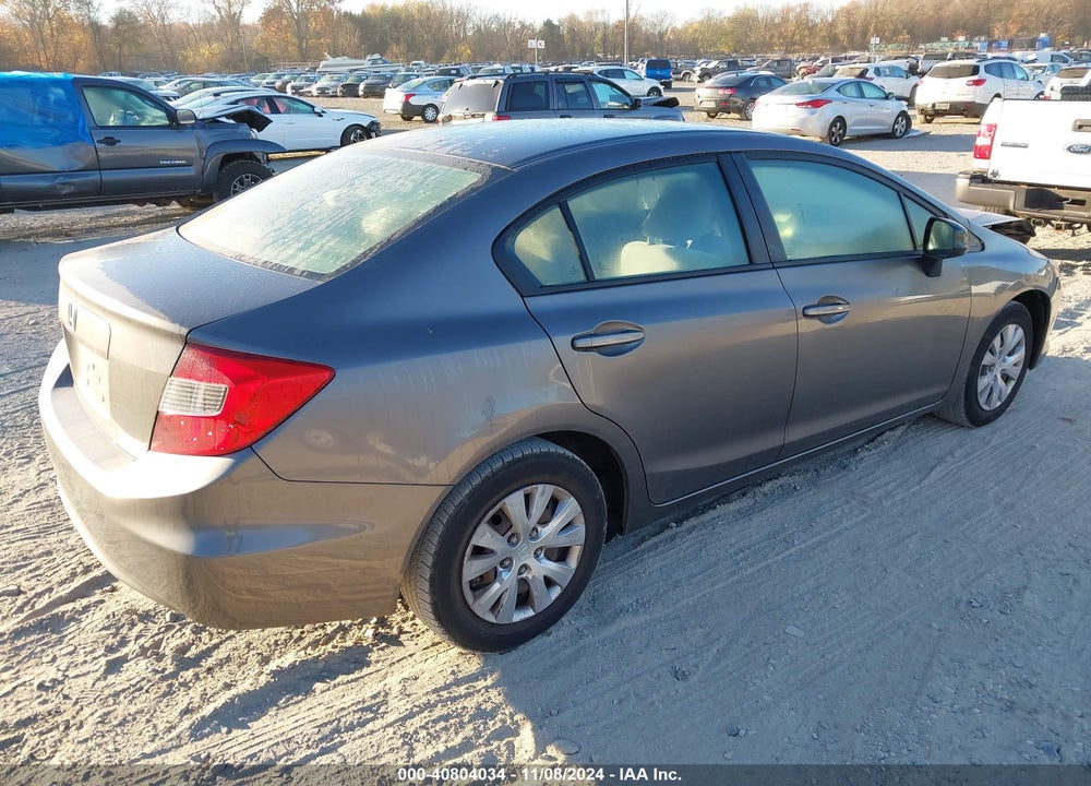 2012 HONDA CIVIC LX VIN: 19XFB2F56CE378144