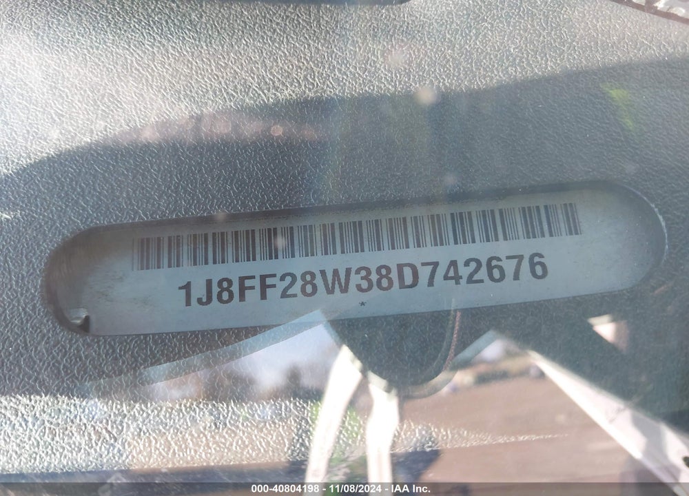 2008 JEEP PATRIOT SPORT VIN: 1J8FF28W38D742676