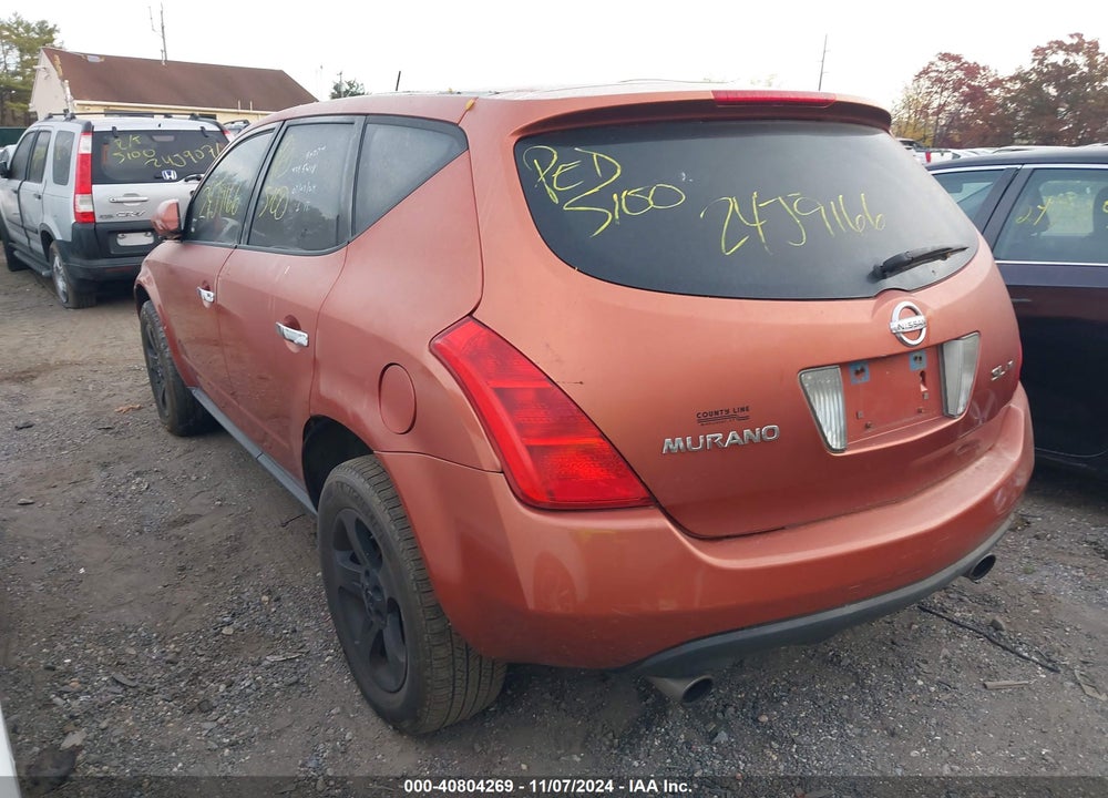 2005 NISSAN MURANO SL VIN: JN8AZ08W65W403301