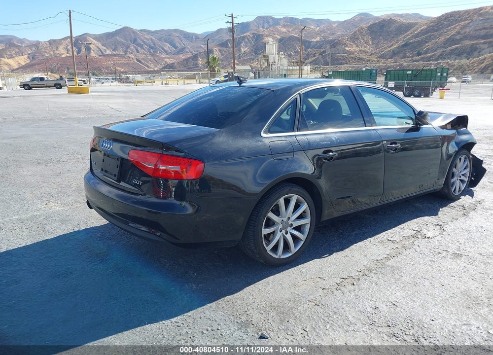 2013 AUDI A4 2.0T PREMIUM VIN: WAUEFAFL2DN035205
