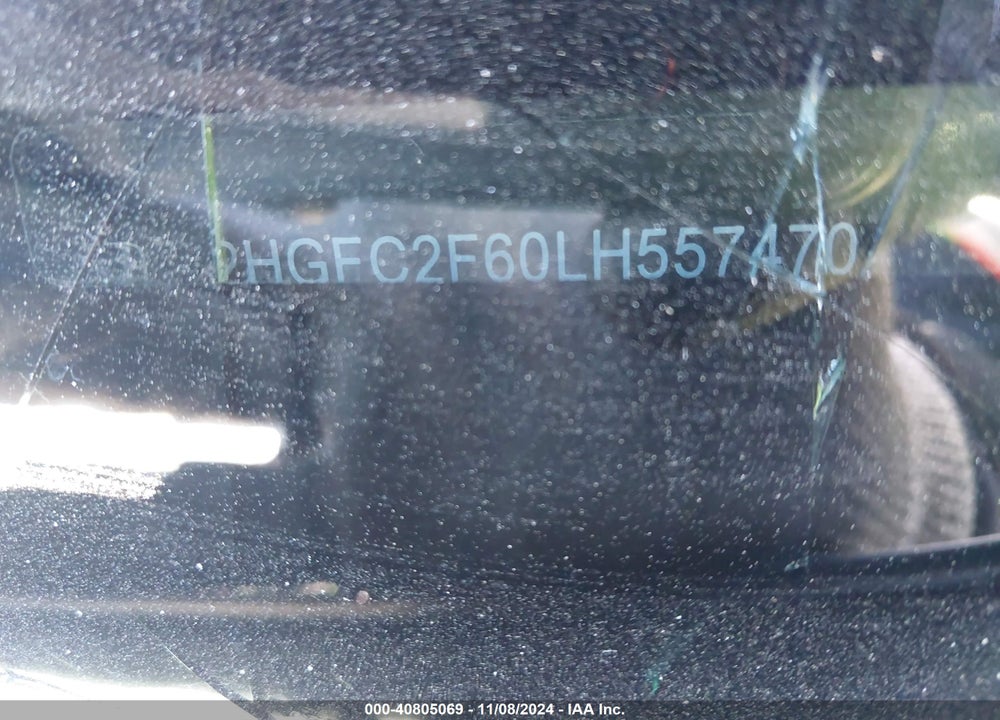 2020 HONDA CIVIC LX VIN: 2HGFC2F60LH557470