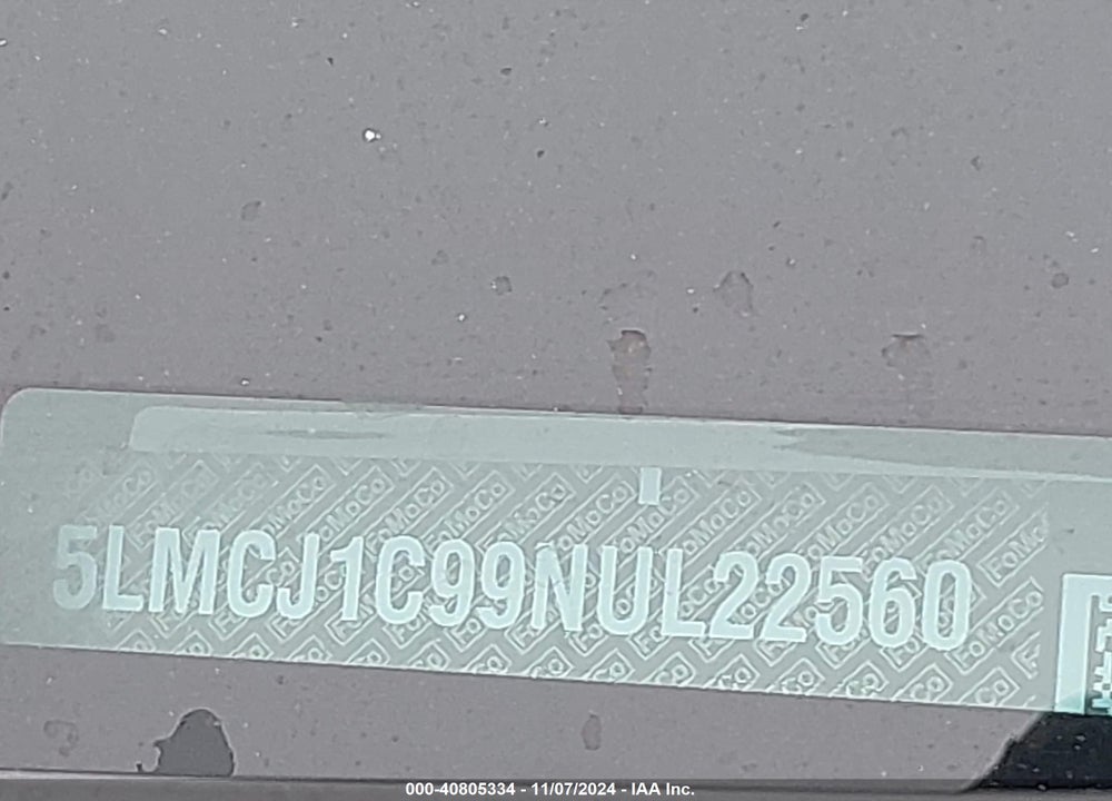 2022 LINCOLN CORSAIR STANDARD VIN: 5LMCJ1C99NUL22560