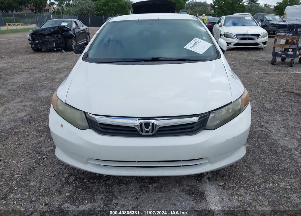 2012 HONDA CIVIC LX VIN: 19XFB2F56CE022518