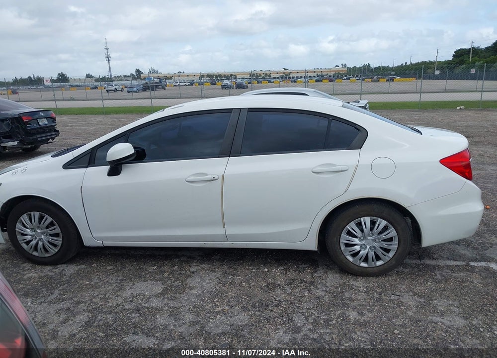 2012 HONDA CIVIC LX VIN: 19XFB2F56CE022518
