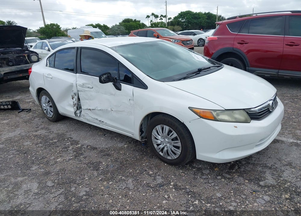 2012 HONDA CIVIC LX VIN: 19XFB2F56CE022518