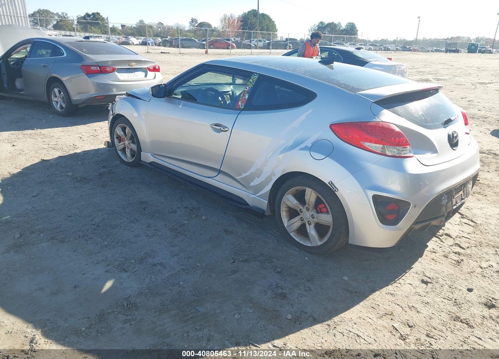 2013 HYUNDAI VELOSTER TURBO W/BLUE VIN: KMHTC6AE2DU097276