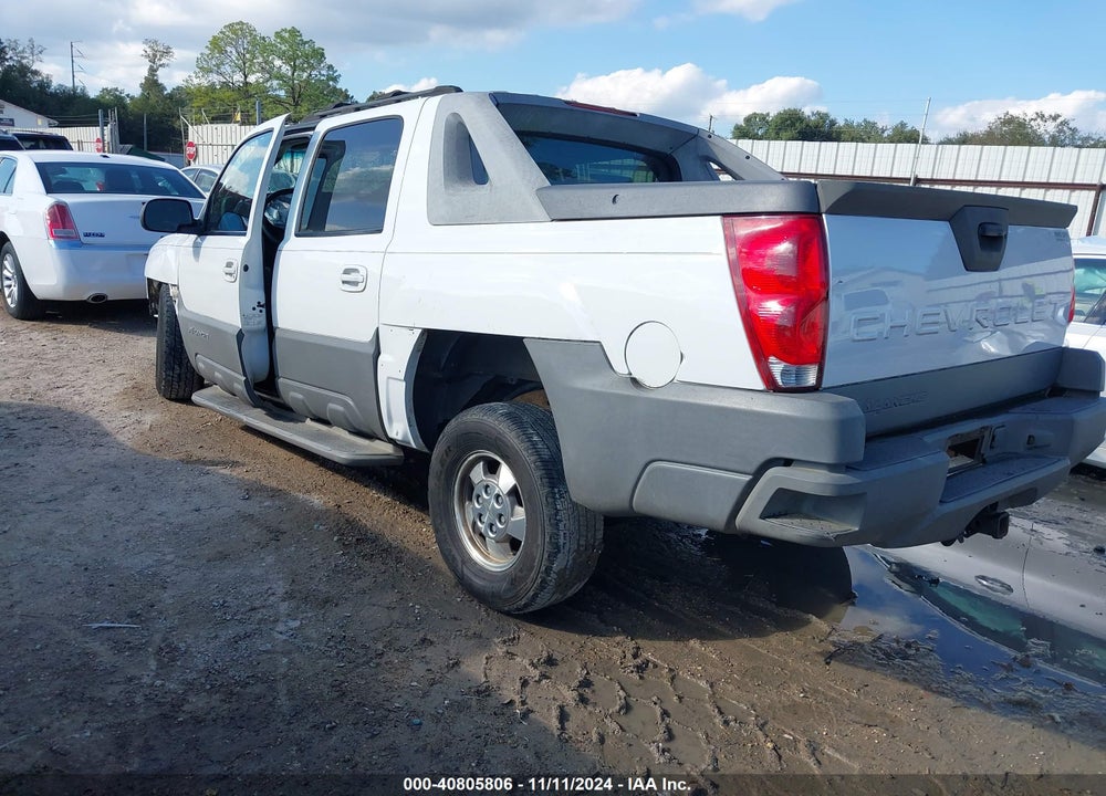 2002 CHEVROLET AVALANCHE 1500 VIN: 3GNEC13T72G284290