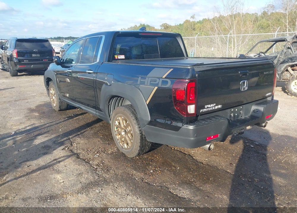 2022 HONDA RIDGELINE RTL-E VIN: 5FPYK3F78NB002081