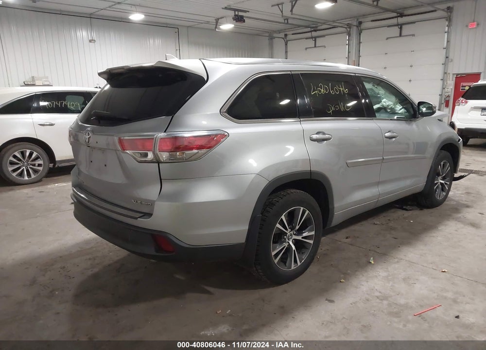 2016 TOYOTA HIGHLANDER XLE V6 VIN: 5TDJKRFH5GS287634