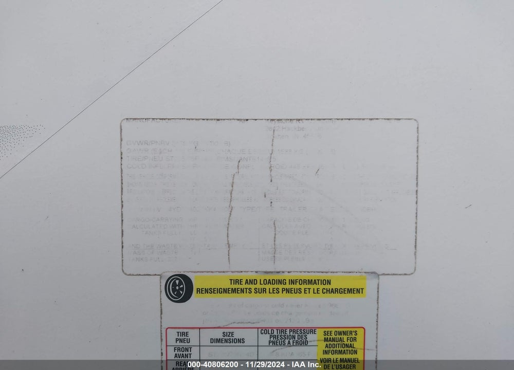 2019 KEYS PASSPORT T VIN: 4YDT24027KK413067