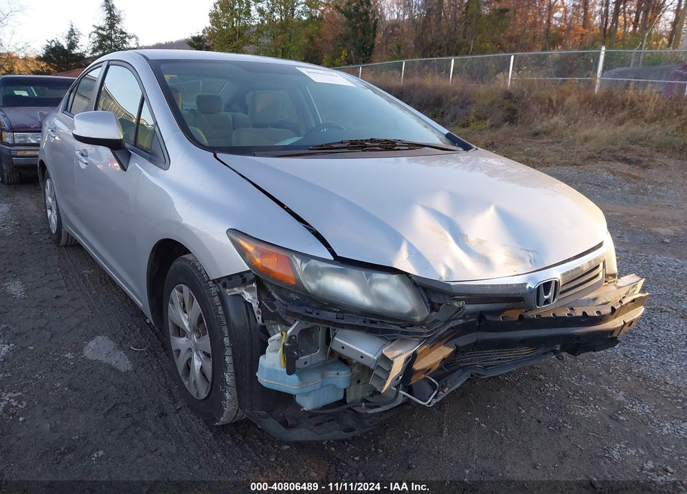 2012 HONDA CIVIC LX VIN: 19XFB2F55CE009484