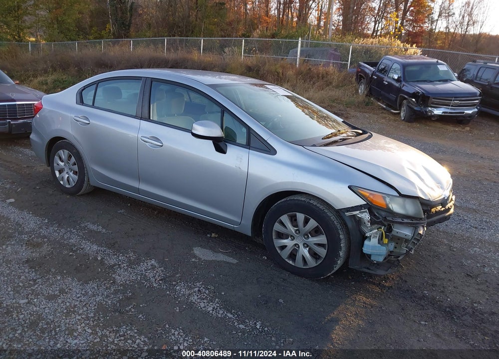 2012 HONDA CIVIC LX VIN: 19XFB2F55CE009484