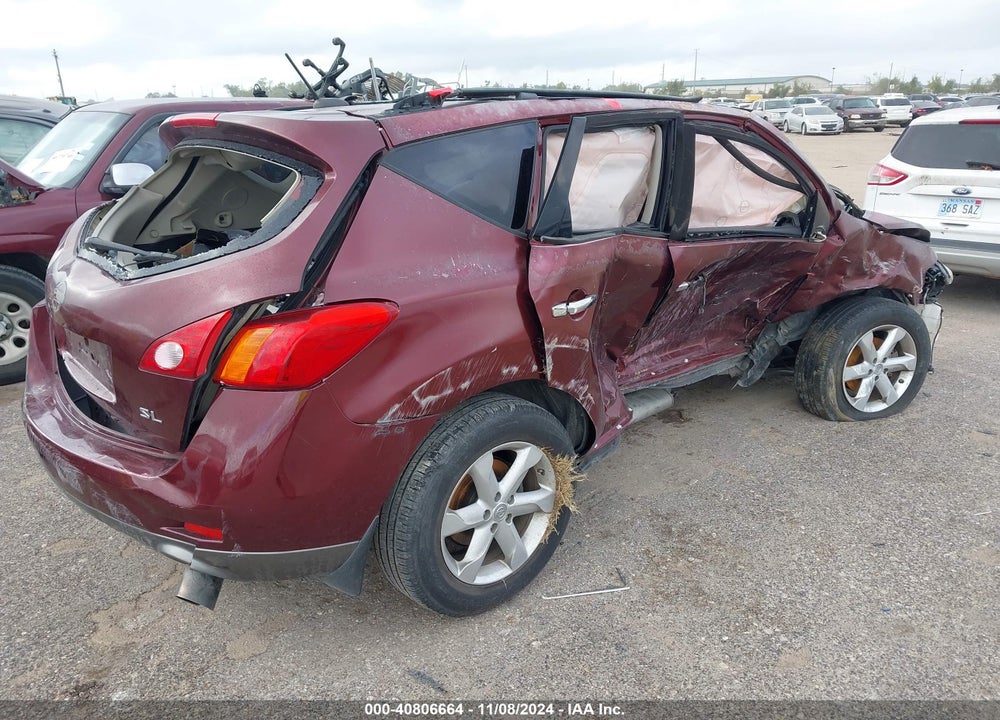 2010 NISSAN MURANO SL VIN: JN8AZ1MU0AW010334