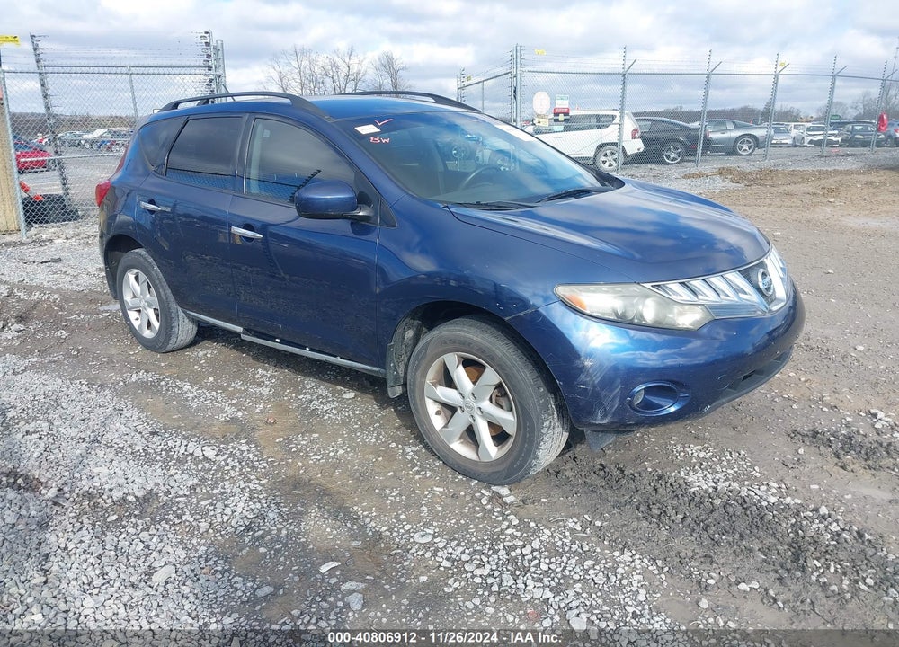 2009 NISSAN MURANO S VIN: JN8AZ18W59W118939