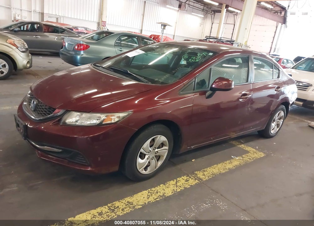 2013 HONDA CIVIC LX VIN: 2HGFB2F54DH573750